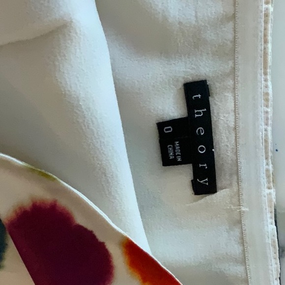 Theory Multi-Color Silk Strapless Mini Dress - Picture 4 of 9